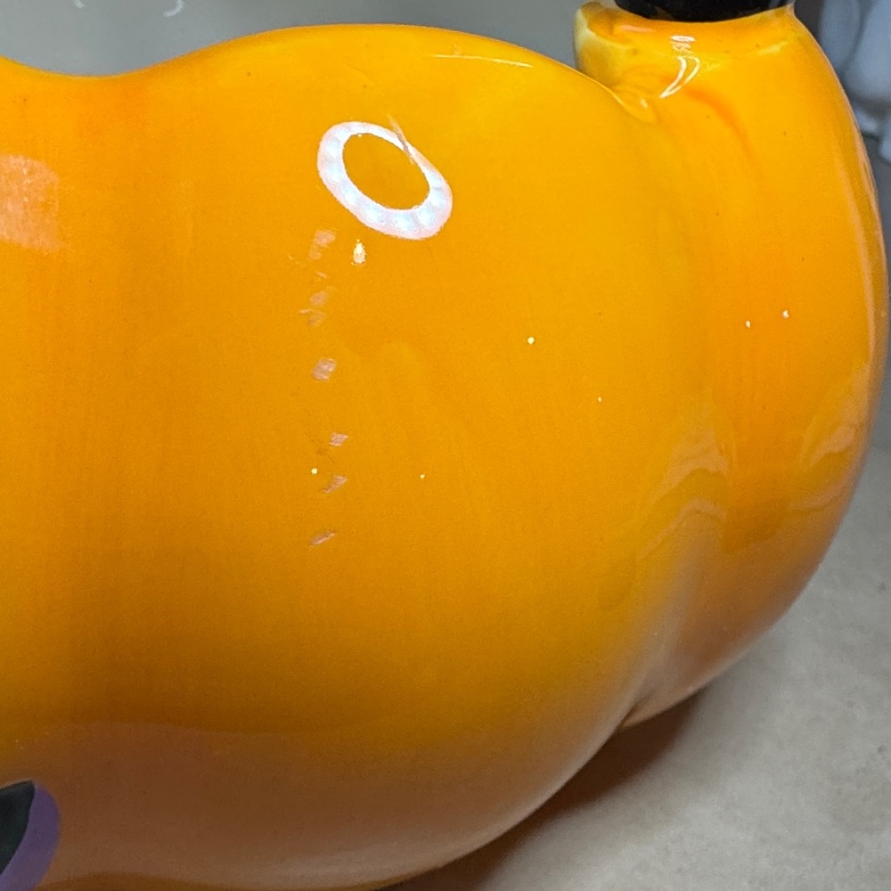 Target Ceramic Halloween Jack-o-Lantern Basket 10x9.75x9.5" - Picture 5 of 6